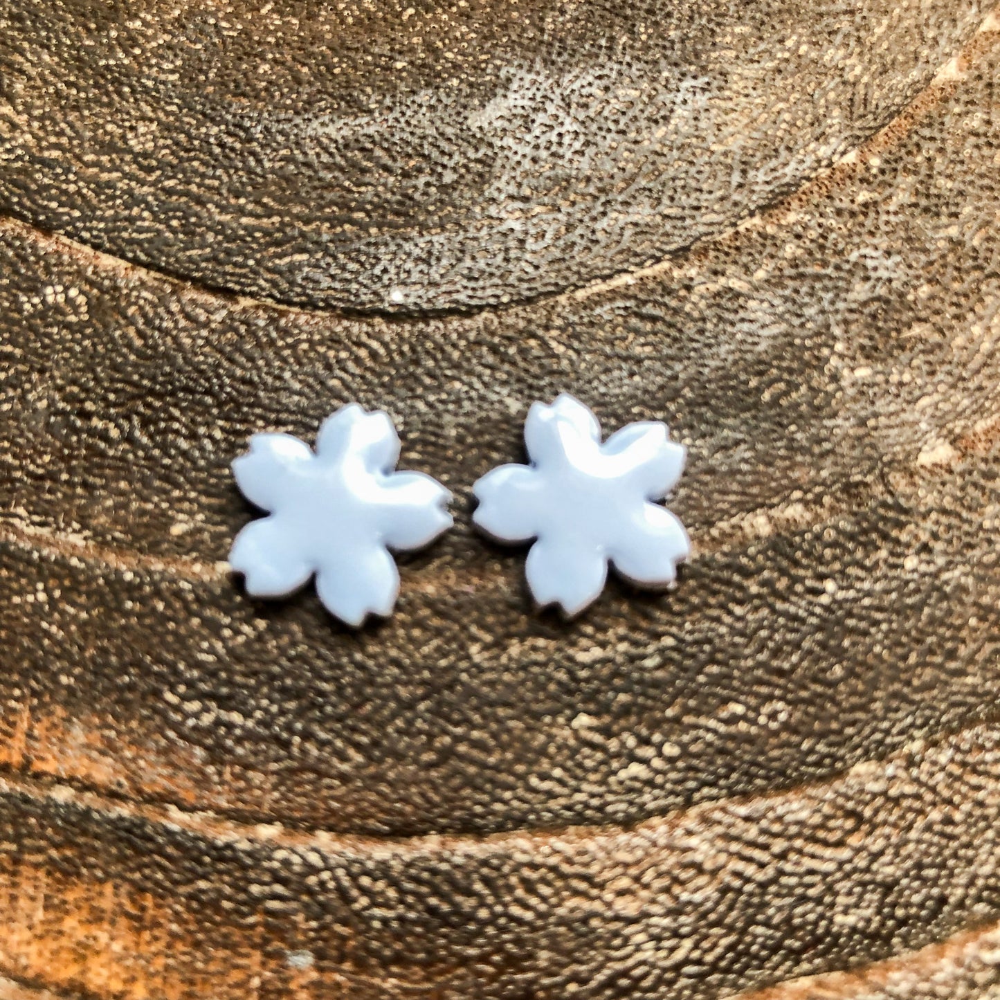 Blue Collection, Polymer Clay Flower Studs on Surgical Stainless Steel